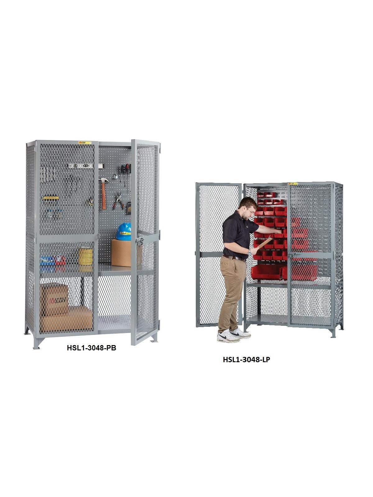 AllWelded Tool Storage Locker With Pegboard Or Louvered Panels